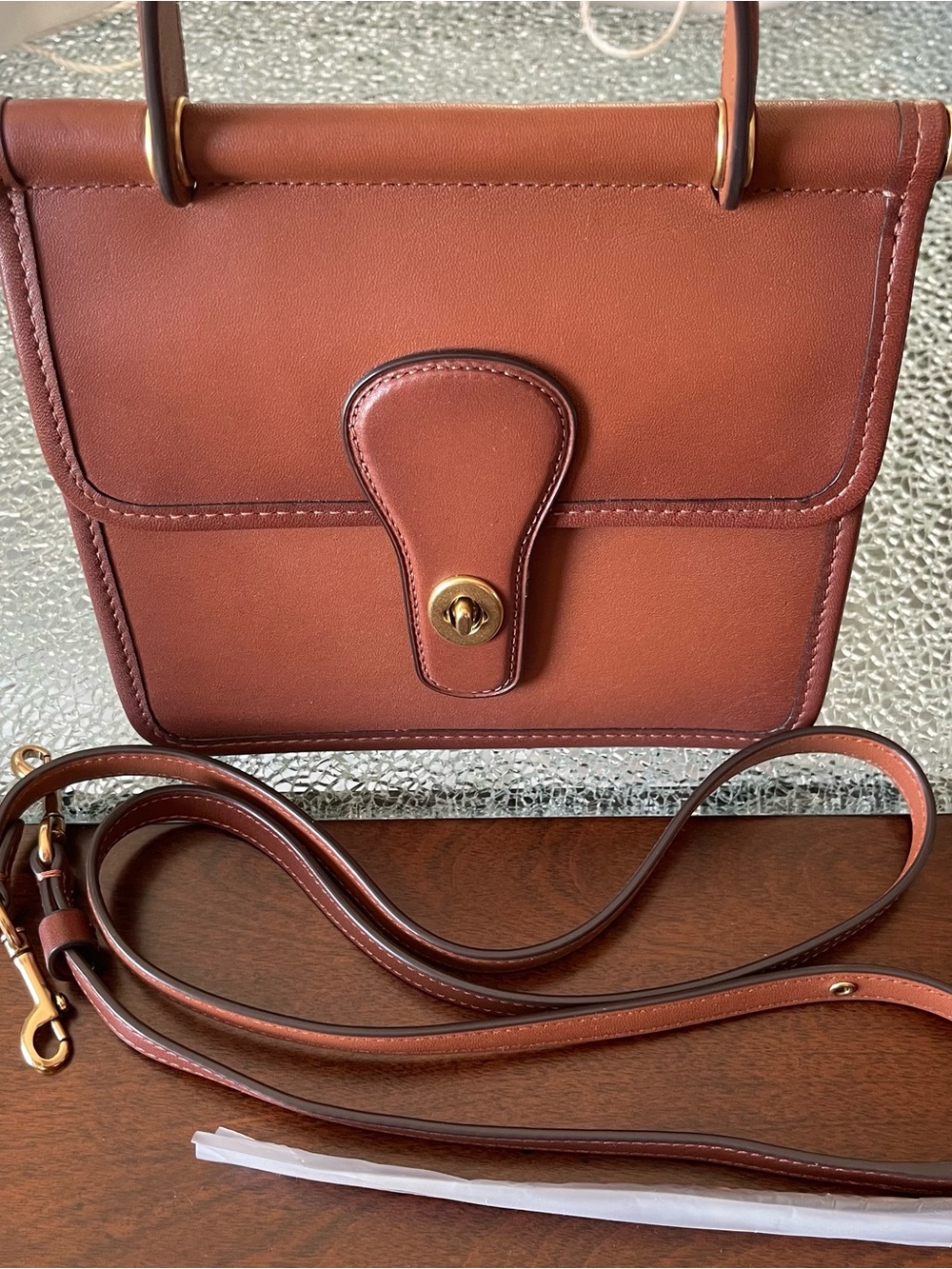 Coach Willis Top-Handle 18 Mini Bag in Brown - Picture 5 of 7